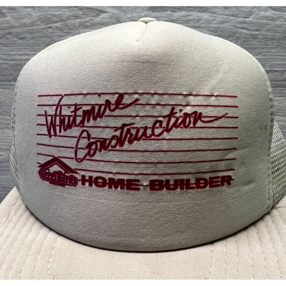 Vintage Whitmire Construction Trucker Hat Home Builders Snapback Sportcap - Picture 4 of 11
